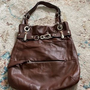 B Makowsky sable brown butter soft leather sable bag